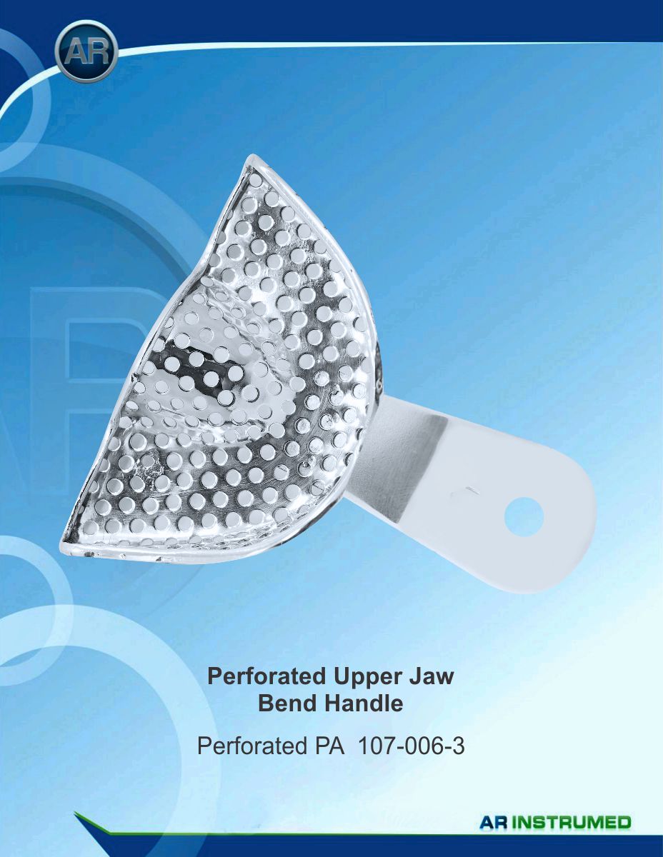 Impression Tray Perforated Upper Jaw Bend Handle PA – AR Instrumed, Impression Trays & Accessories