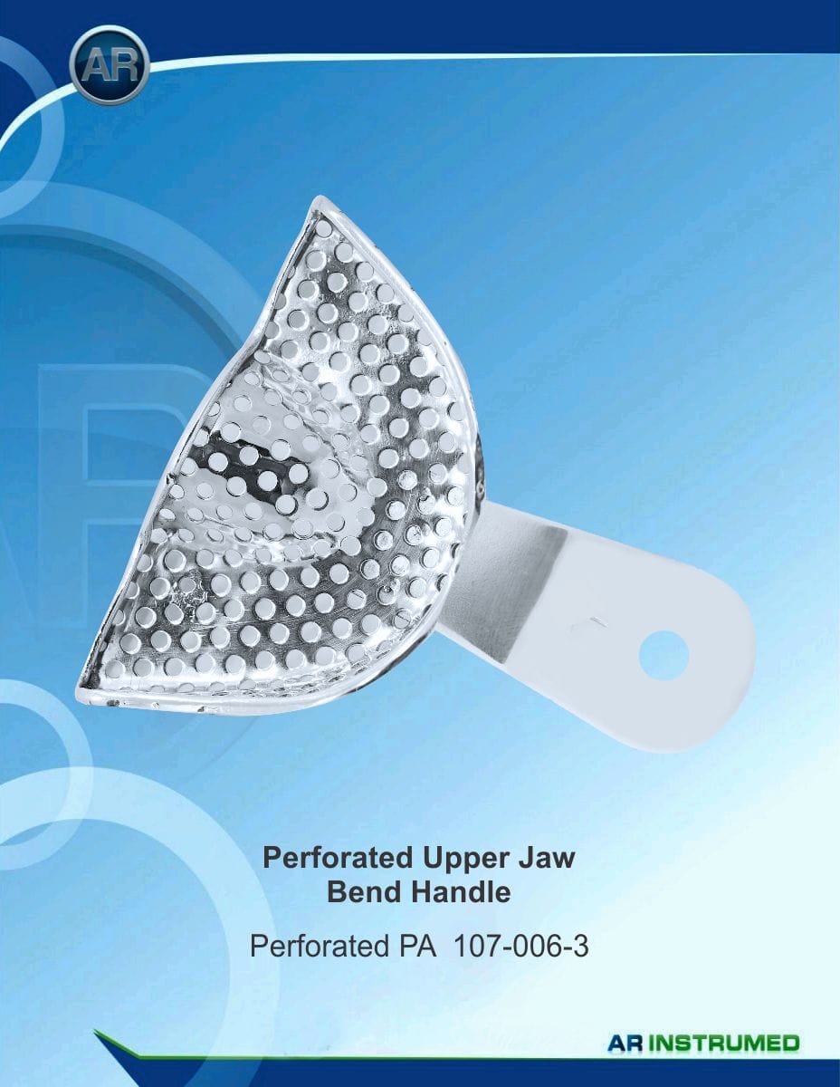 Impression Tray Perforated Upper Jaw Bend Handle PA – AR Instrumed, Impression Trays