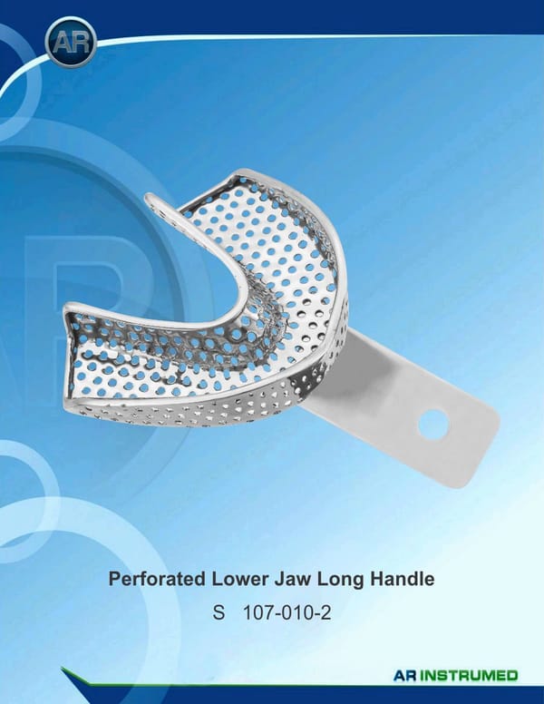 Impression Tray Perforated Lower Jaw Long Handle S