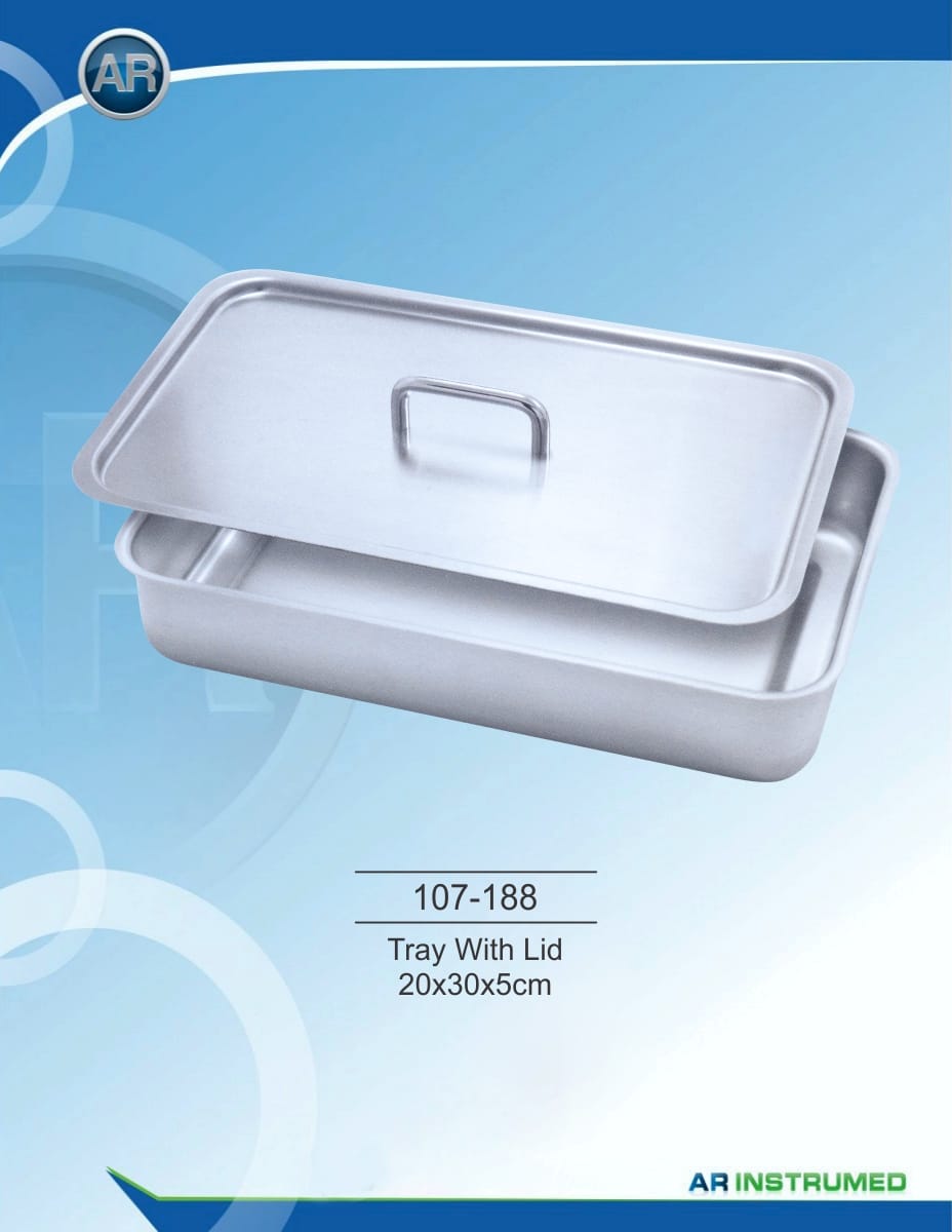 Tray With Lid 20x30x5cm – AR Instrumed, Trays, Sterilcontainer und Zubehör