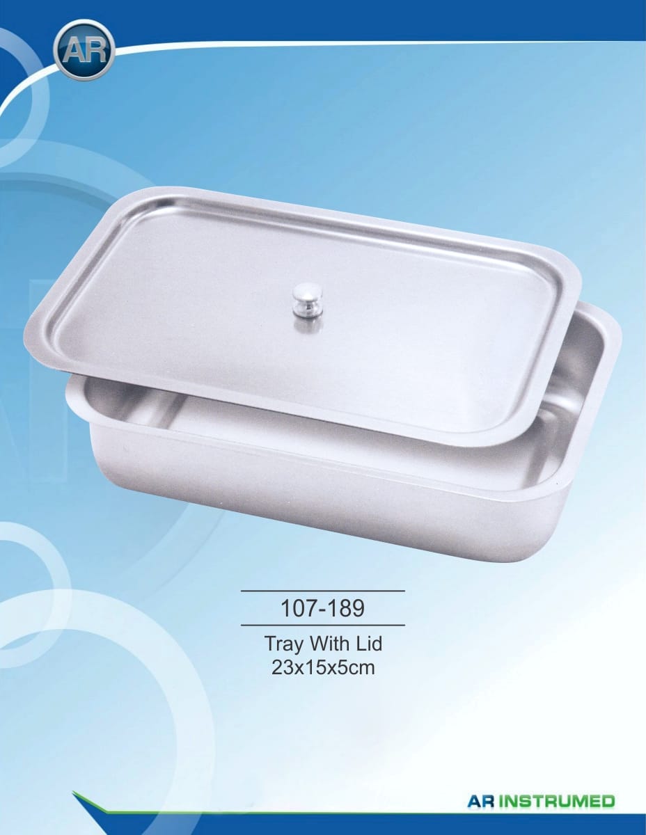 Tray With Lid 23x15x5cm – AR Instrumed, Trays, Sterilization Containers and Accessories