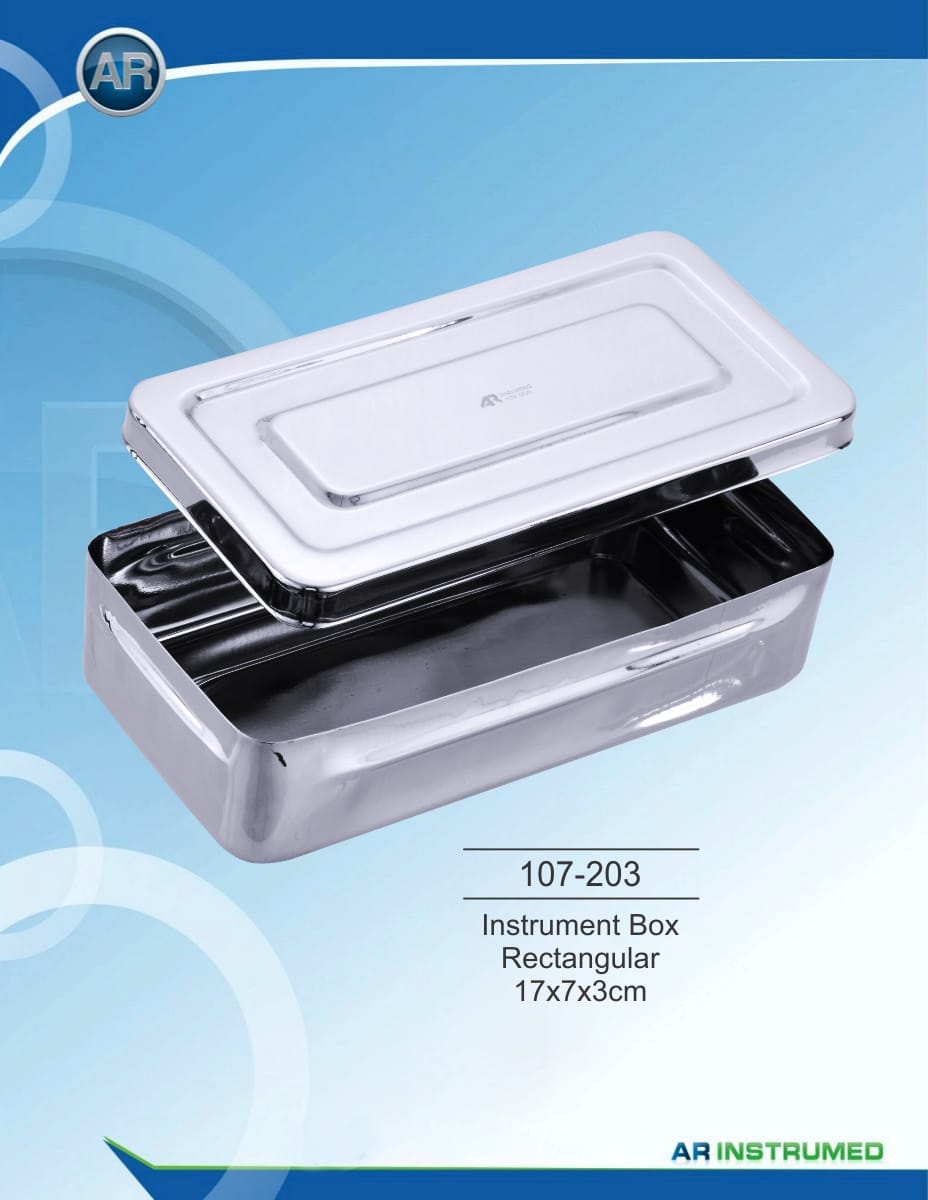 Instrument trays Box Rectangular 17x7x3cm – AR Instrumed, Trays, Sterilcontainer und Zubehör