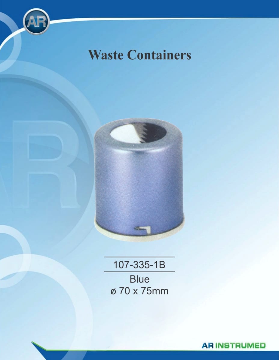 Waste container Blue ø 70 x 75mm – AR Instrumed, Waste Containers