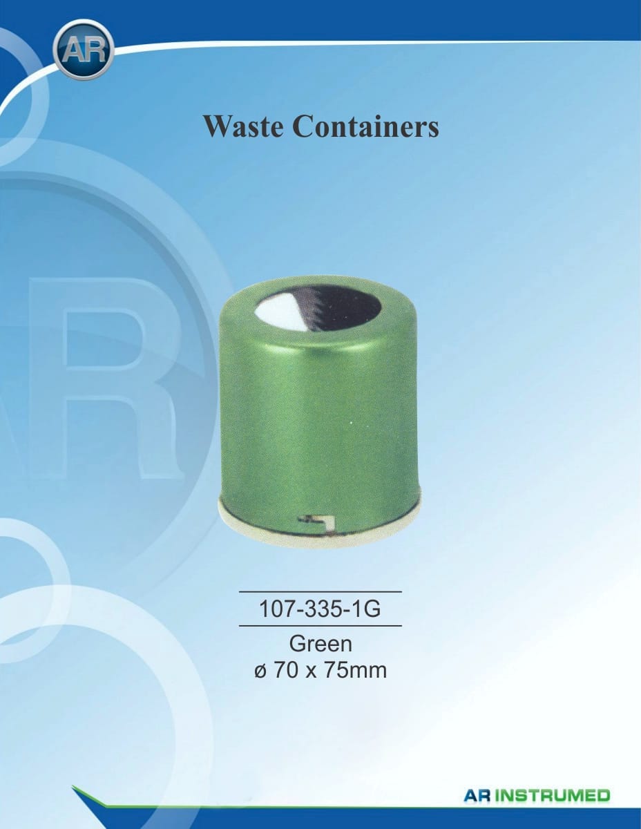 Waste container Green ø 70 x 75mm – AR Instrumed, Waste Containers