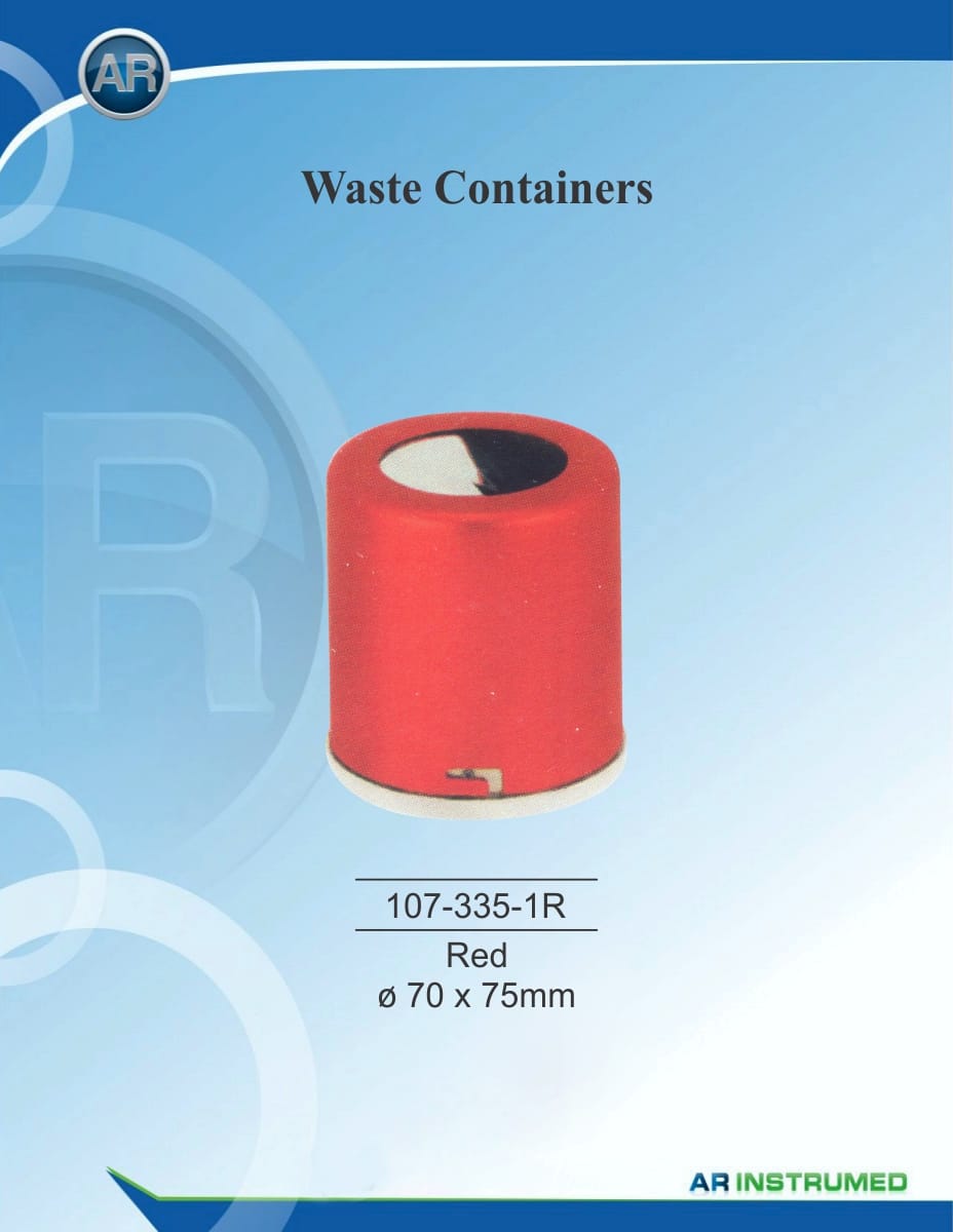 Waste container red ø 70 x 75 mm – AR Instrumed, Abfallbehälter