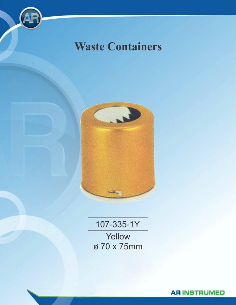 Waste container yellow ø 70 x 75mm – AR Instrumed, Abfallbehälter