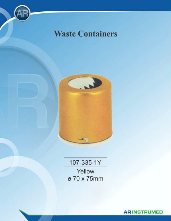 Waste container yellow ø 70 x 75mm