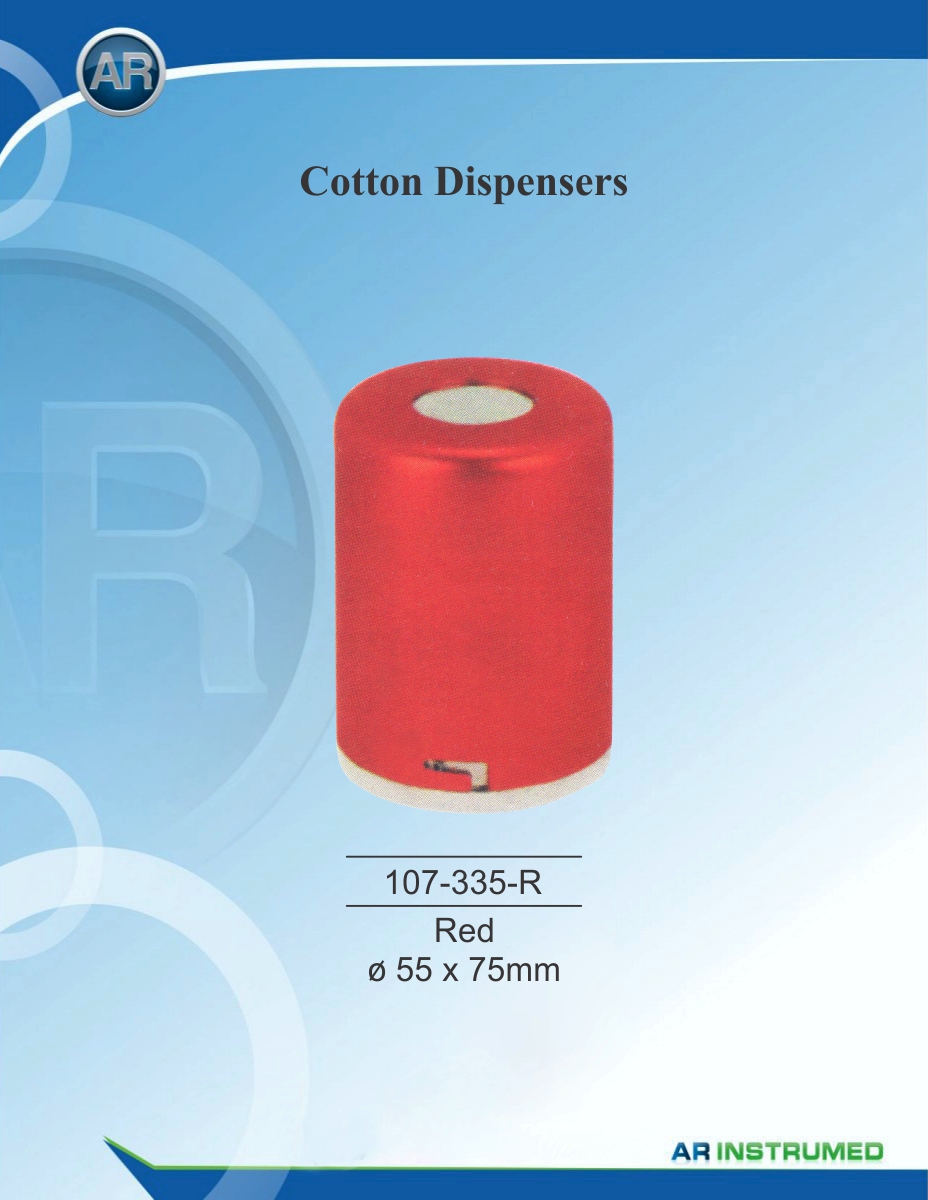 Cotton Spender Red ø 55 x 75mm – AR Instrumed, Waste Containers & Sharps