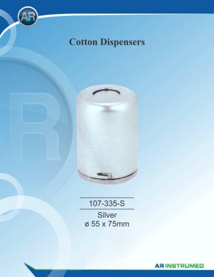Cotton Spender Silver ø 55 x 75mm – AR Instrumed, Waste Containers & Sharps