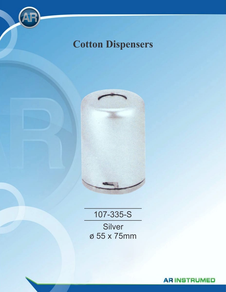 Cotton Spender Silver ø 55 x 75mm – AR Instrumed, Waste Containers