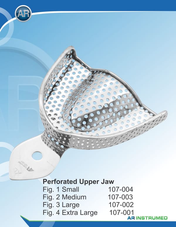 Impression Trays Perforated Upper Jaw Fig.4 Extra Large