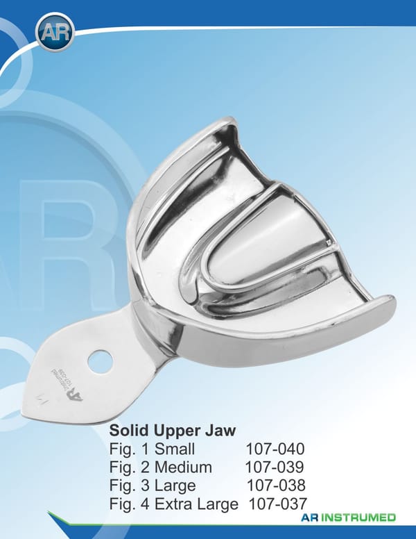 Impression Trays Solid Upper Jaw Fig.3 Large