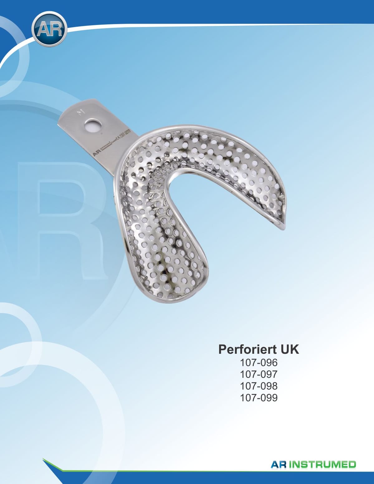 Impression Trays Perforated Lower Jaw Fig.4 Extra Large – AR Instrumed, Abdrucklöffel