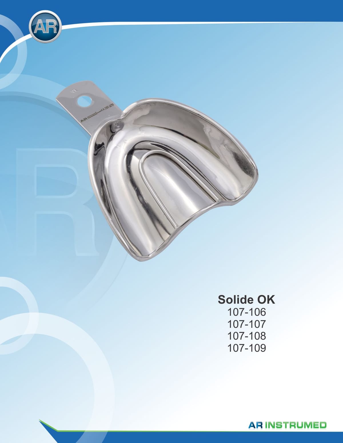 Impression Trays Solid Lower Jaw Fig.3 Large – AR Instrumed, Impression Trays