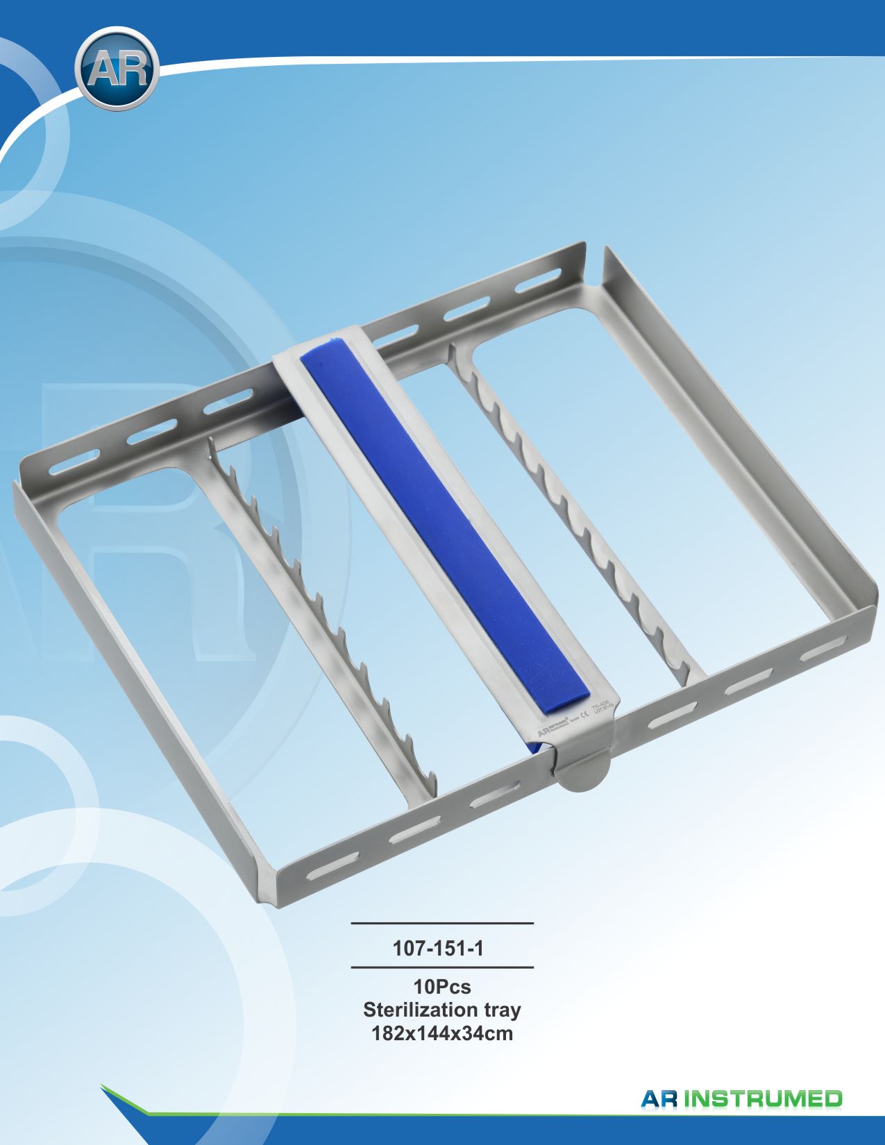 10Pcs Sterilization Tray 182x144x34cm – AR Instrumed, Sterilization Containers & Trays