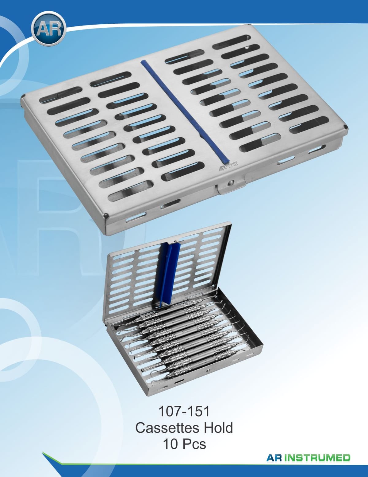 20 Pcs Sterilization Tray 288x182x34mm – AR Instrumed, Trays, Sterilcontainer und Zubehör