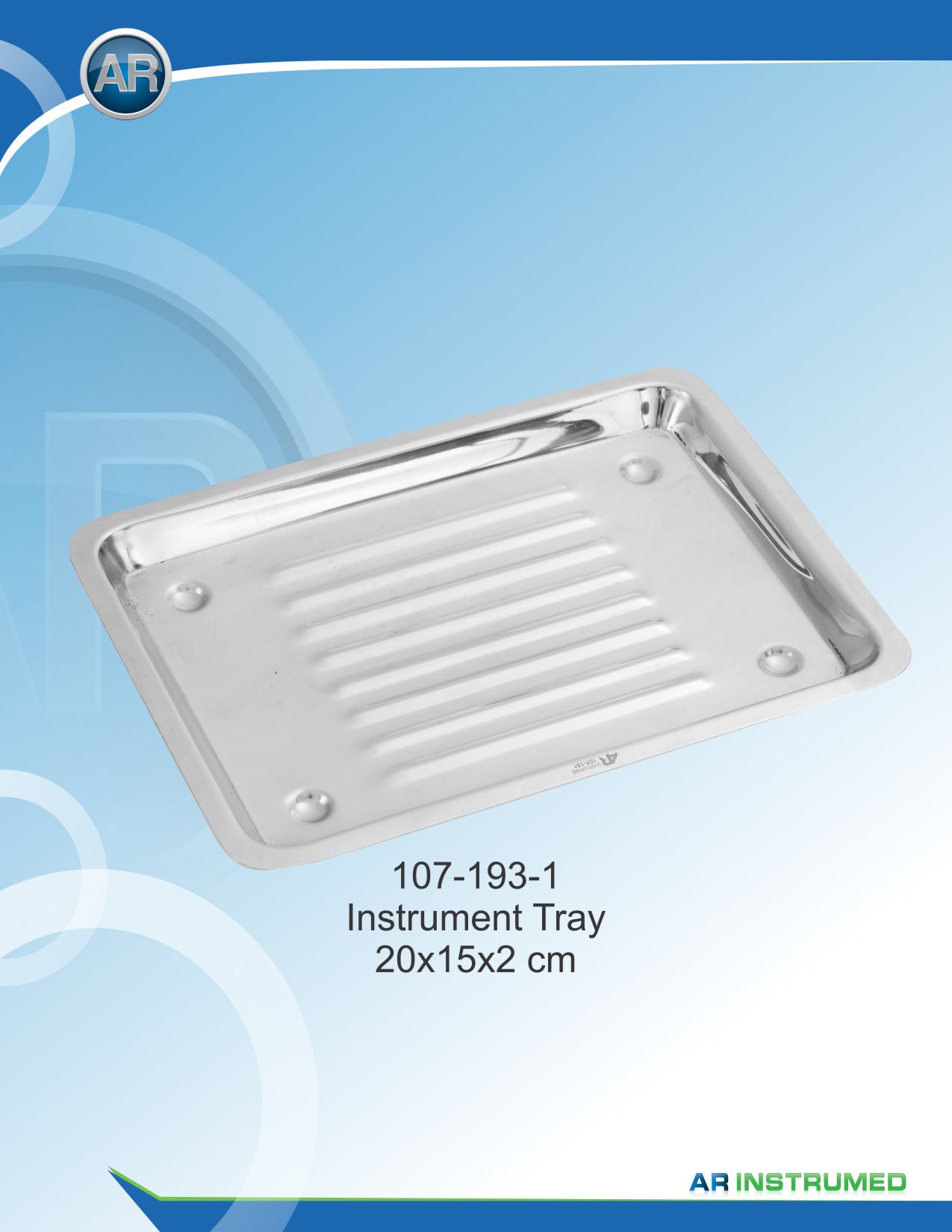Instrument Tray 20x15x2cm – AR Instrumed, Sterilization Containers & Trays