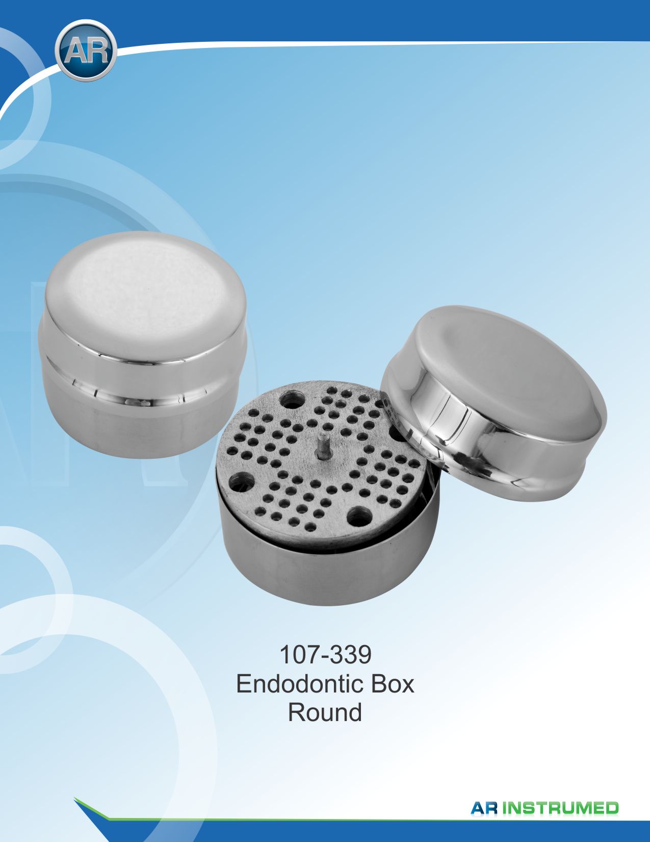 Endo Box Round 7cm x 5cm – AR Instrumed, Sterilization Containers & Trays