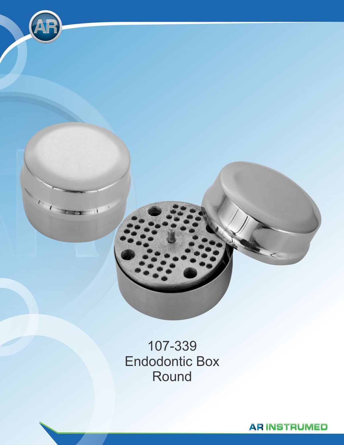 Endo Box Round 7cm x 5cm – AR Instrumed, Trays, Sterilization Containers and Accessories