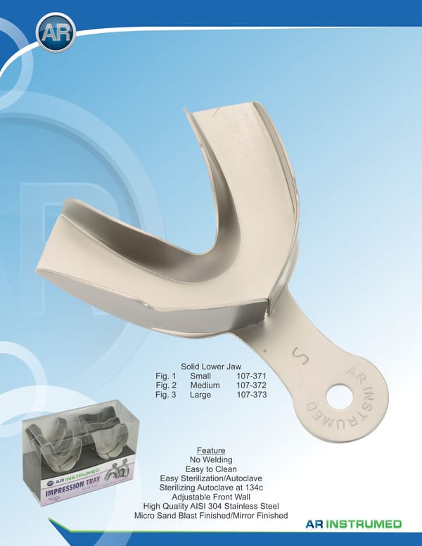 Impression Trays Solid Lower Jaw Fig.1 Small