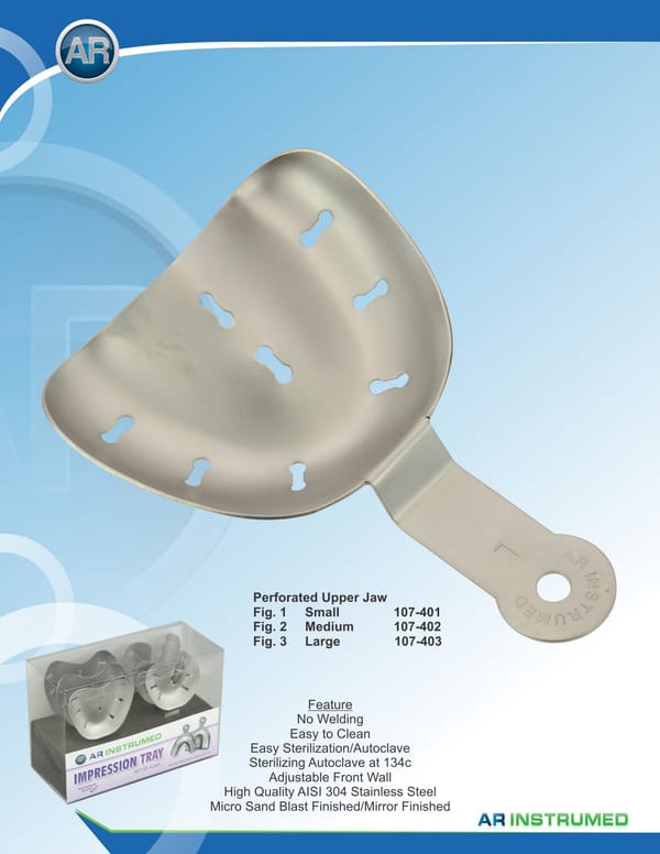 Impression Trays Perforated Upper Jaw Fig.2 Medium