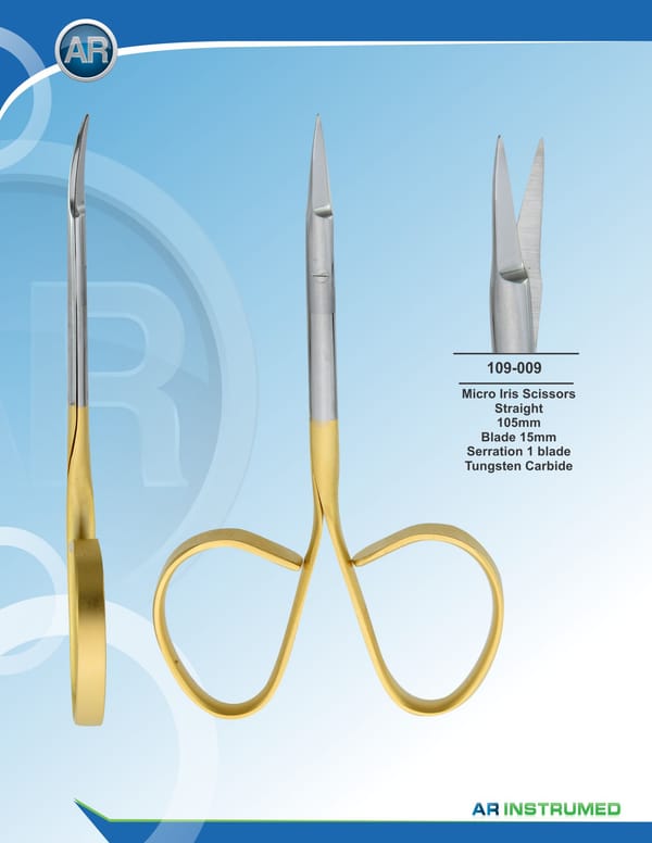 Micro Iris Scissor Curved 10.5cm Blade 15mm Serration 1 Blade