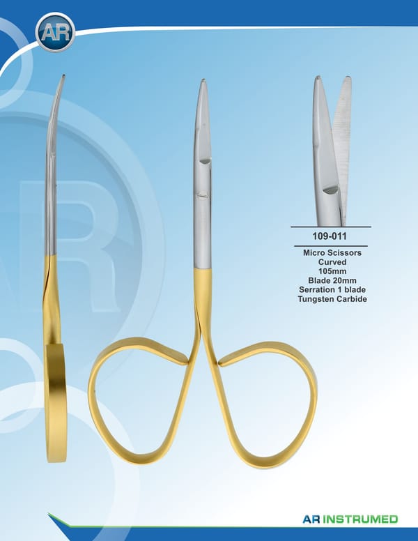 Micro Scissor Curved 10.5cm Blade 20mm Serration 1 Blade