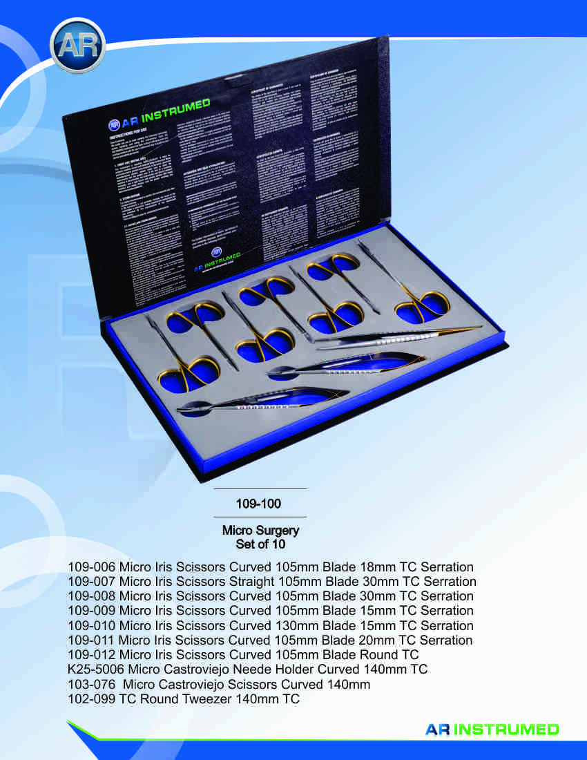 Micro Surgery Set of 10 – AR Instrumed, Surgical Hand Instruments
