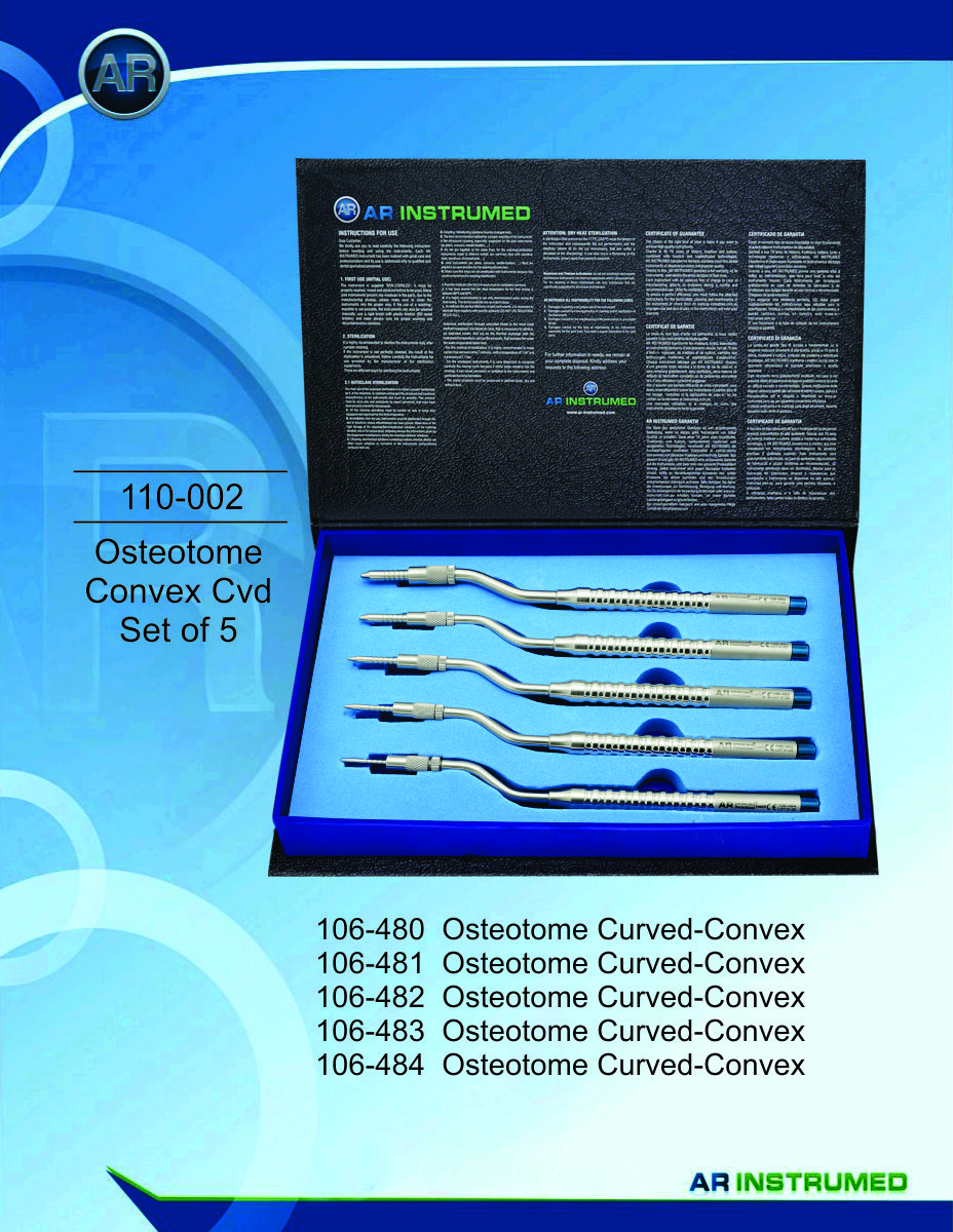 Osteotome Convex Cvd Set of 5 – AR Instrumed, Bone Rongeurs & Chisels