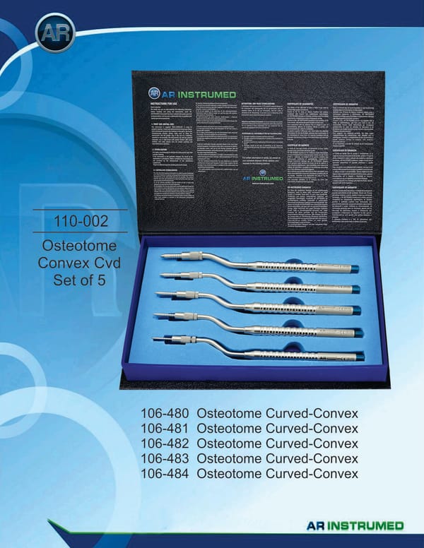 Osteotome Convex Cvd Set of 5
