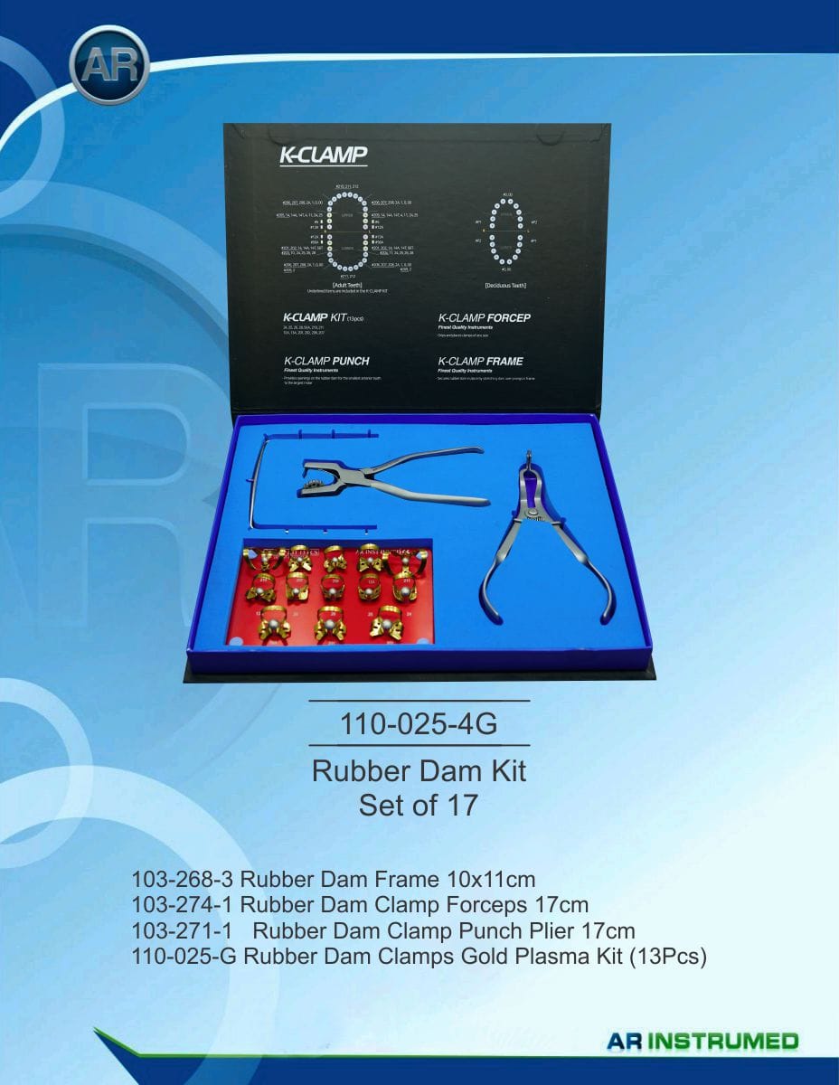 Rubber Dam Kit Set of 17 – AR Instrumed, Kofferdam