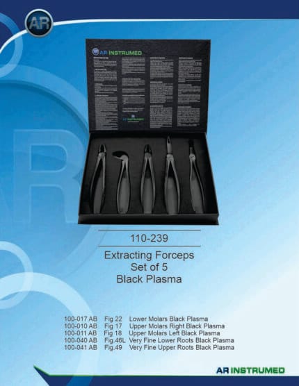 Extracting Forceps Set of 5 Black Plasma – AR Instrumed, Extraktionszangen