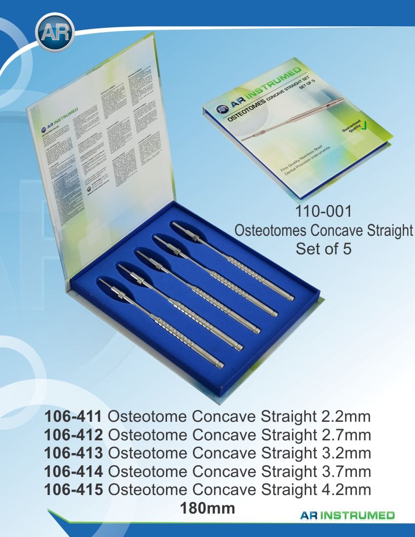 Osteotome Convex Str Set of 5 – AR Instrumed, Surgical Instruments