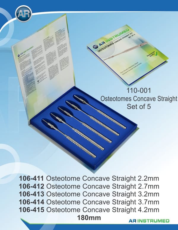 Osteotome Convex Str Set of 5