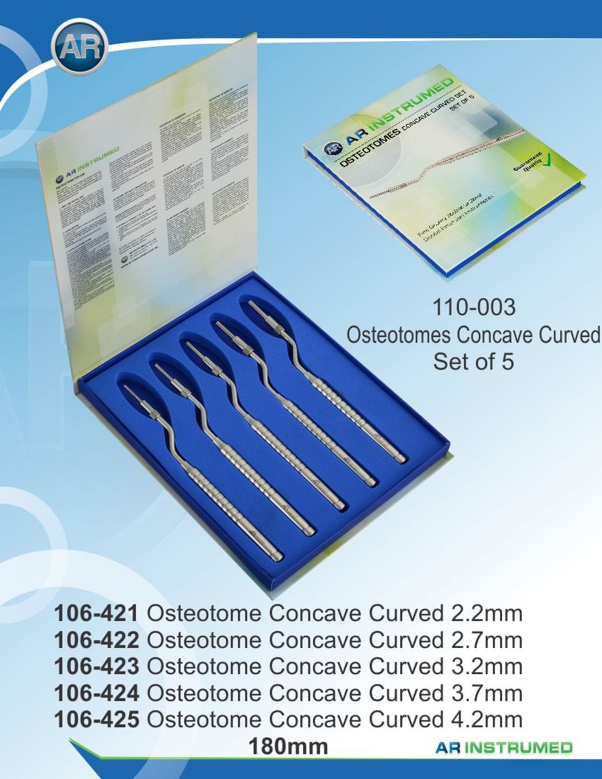 Osteotome Concave Cvd Set of 5 – AR Instrumed, Chirurgische Instrumente