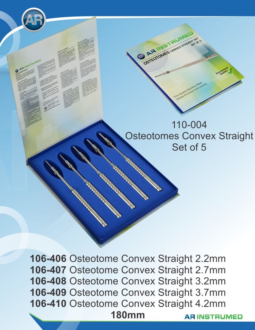 Osteotome Concave Str Set of 5 – AR Instrumed, Chirurgische Instrumente