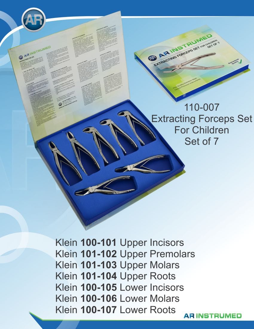 Extracting Forceps Set for (Children) Set of 7 PCS – AR Instrumed, Extraction Forceps