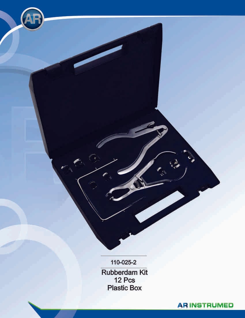 Rubber Dam Kit 12 Pcs Plastic Box – AR Instrumed, Rubber Dam