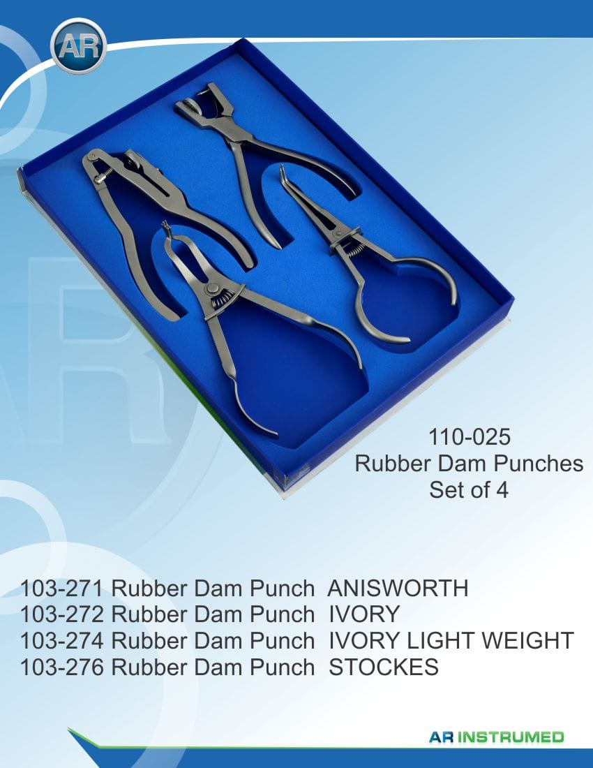 Rubber Dam Punches Set of 4 – AR Instrumed, Rubber Dam