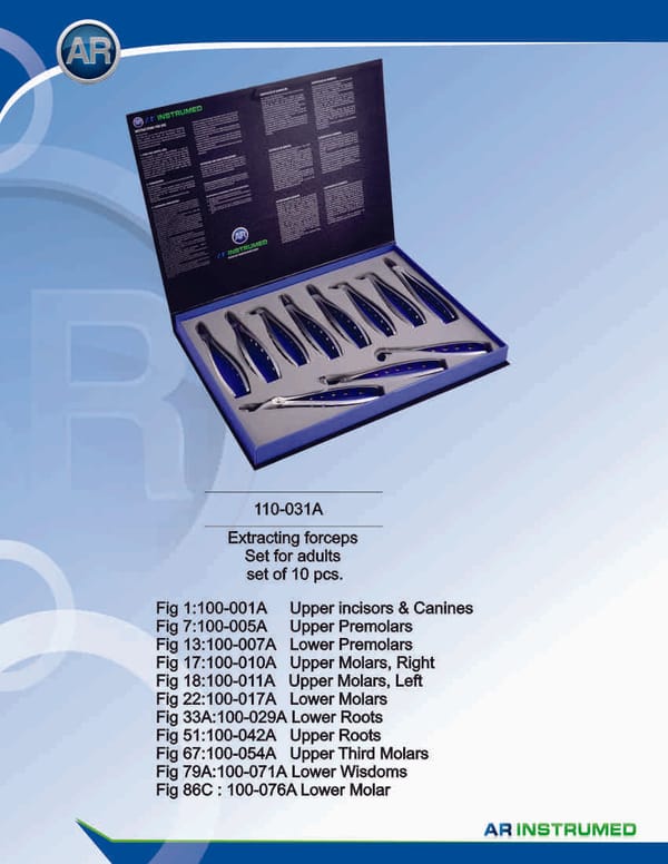 Extracting Forceps Set for (Adults) Set of 11 PCS