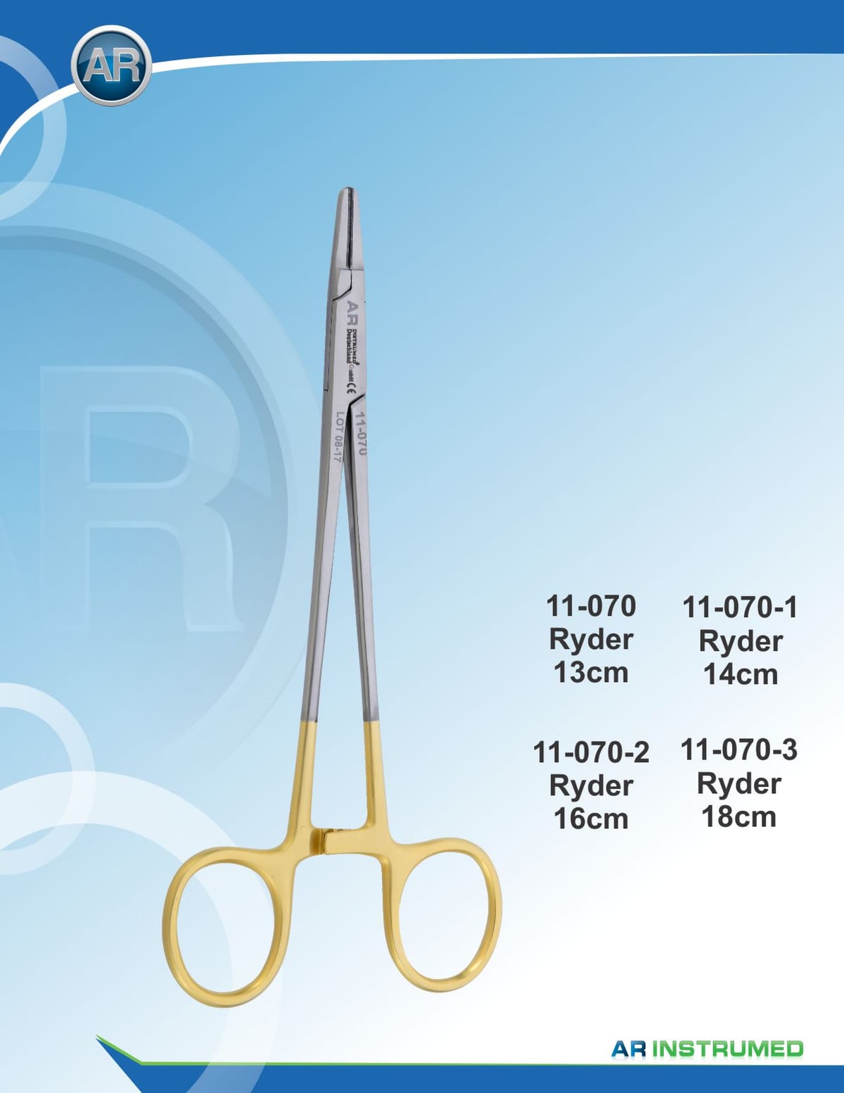 Ryder Needle Holder 14cm – AR Instrumed, Surgical Instruments