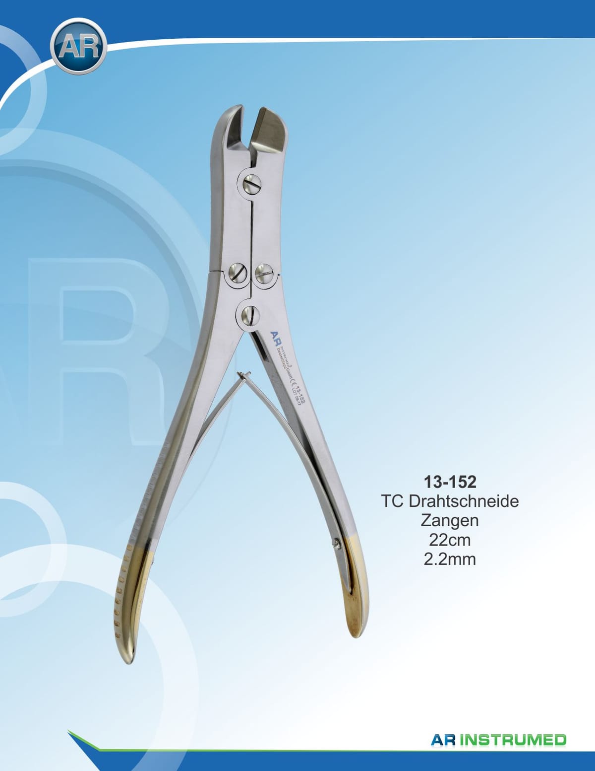 Wire Cutter TC 2.2mm 22cm – AR Instrumed, Pliers