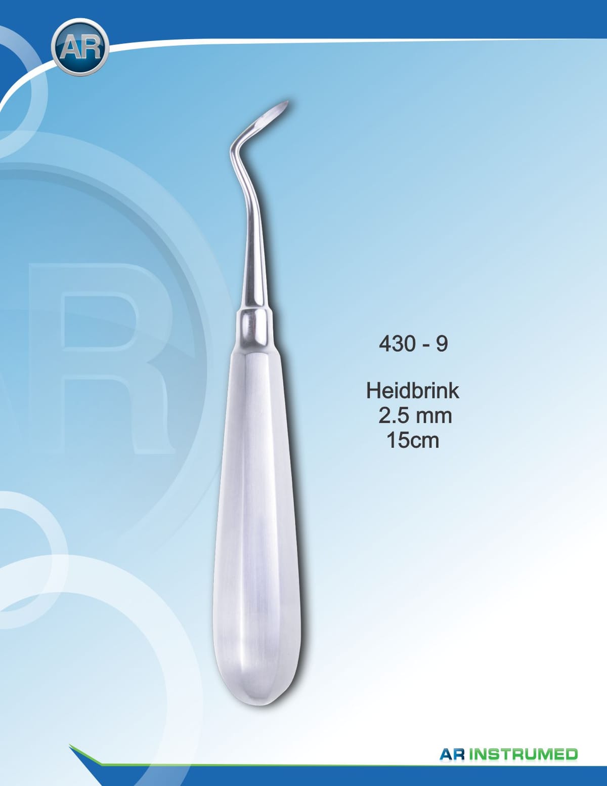 Heidbrink Elevator 3mm 15cm – AR Instrumed, Wurzelheber