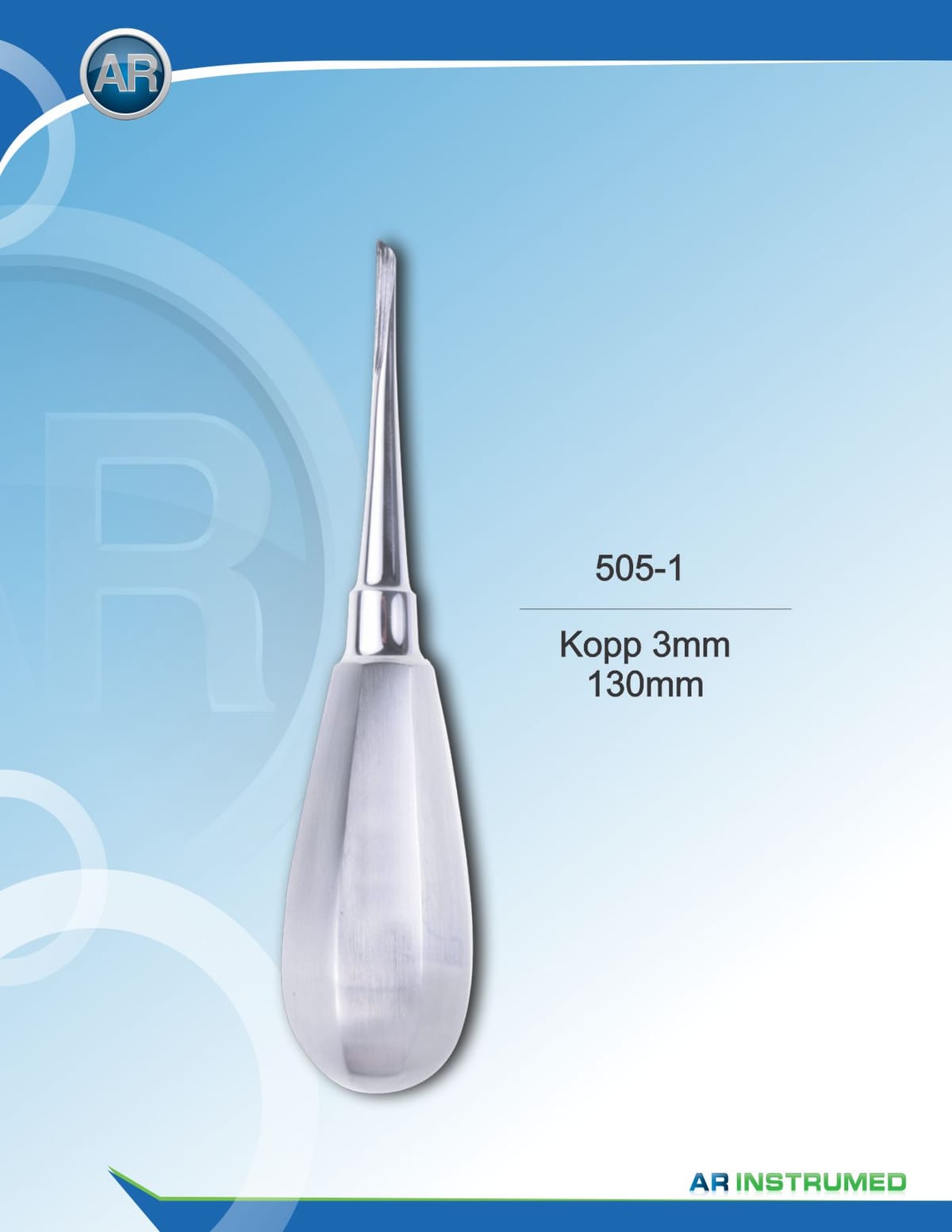Elevator Kopp 3mm – AR Instrumed, Root Elevators