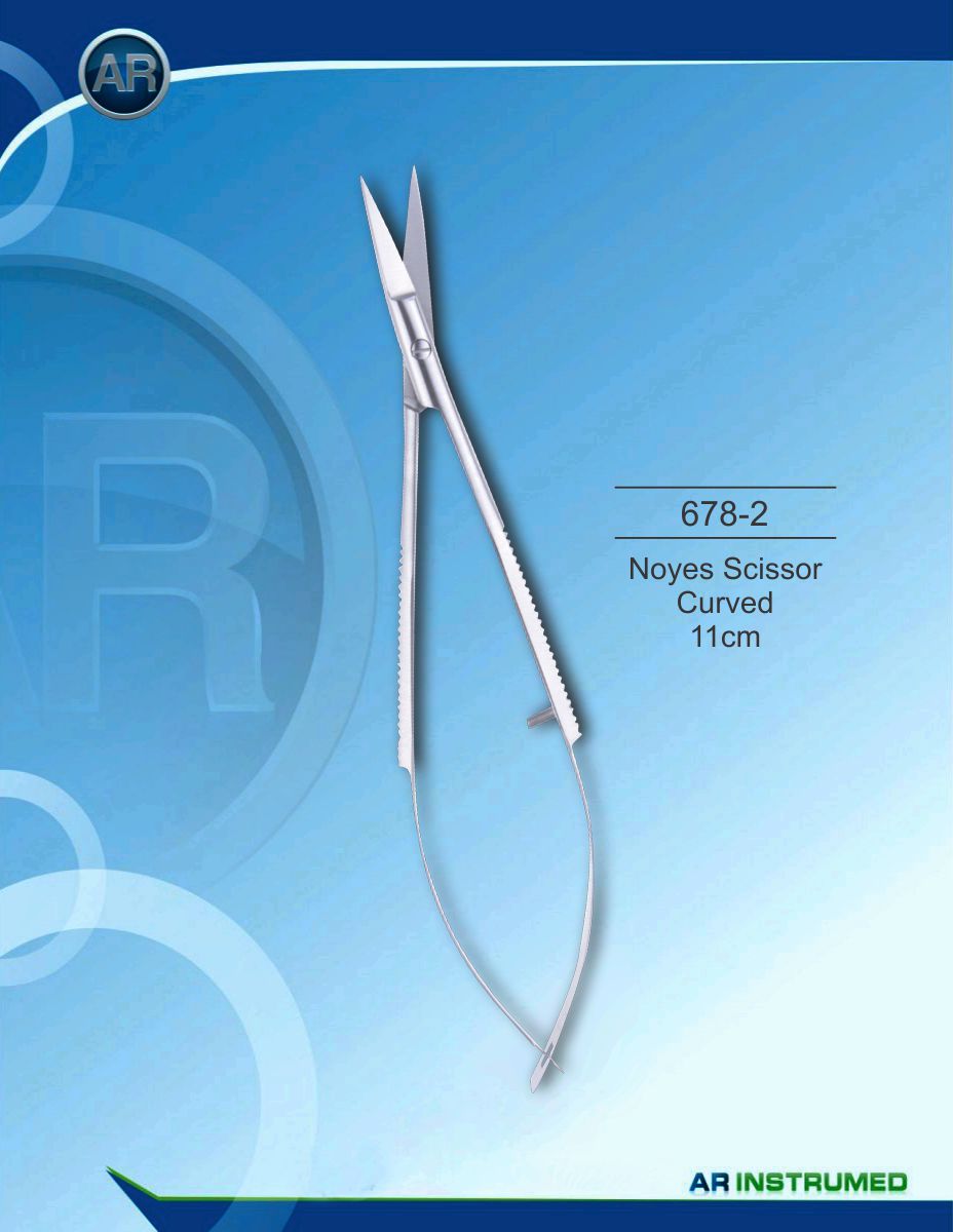Noyes Scissor Curved 11cm – AR Instrumed, Scissors & Needle Holders