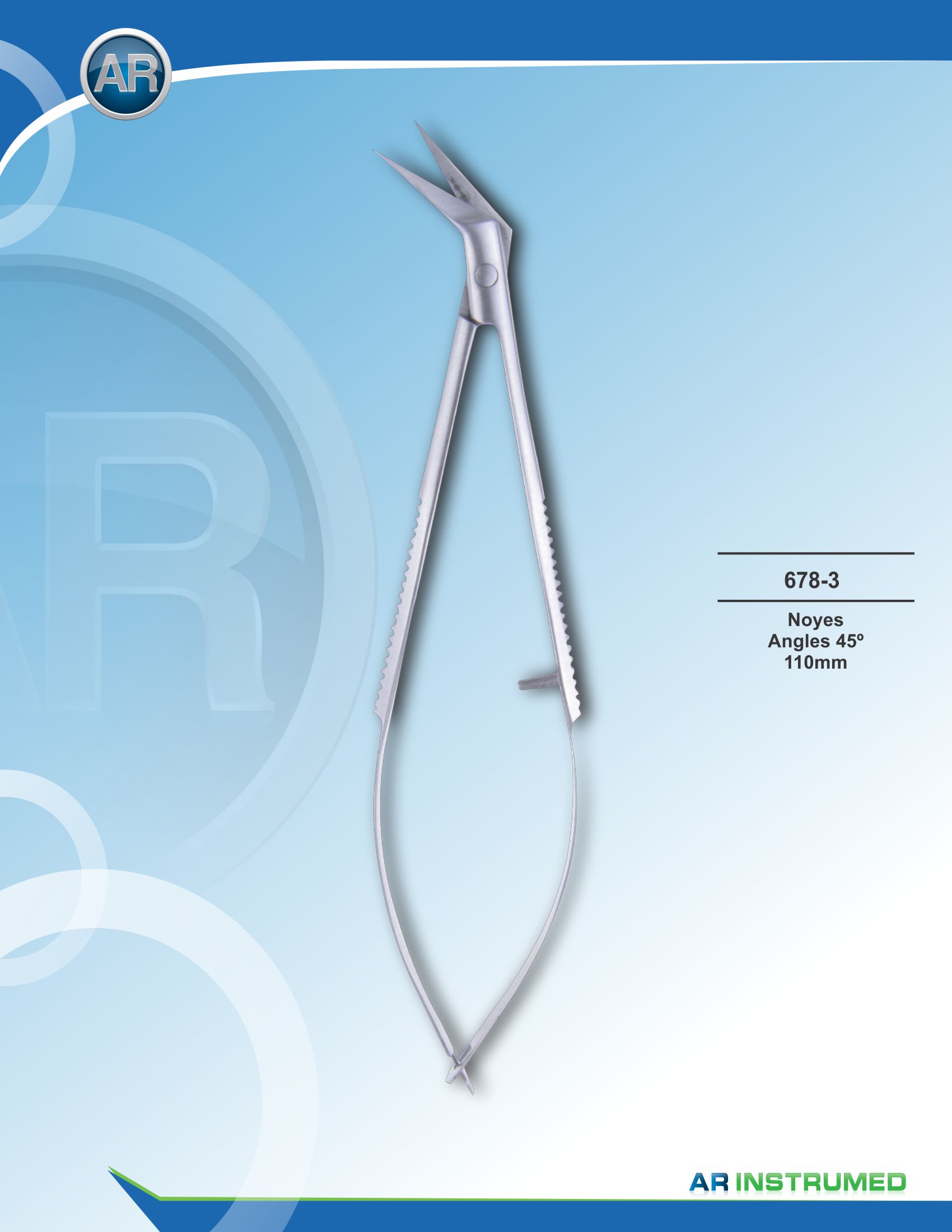 Noyes Scissor 45° 11cm – AR Instrumed, Scissors & Needle Holders