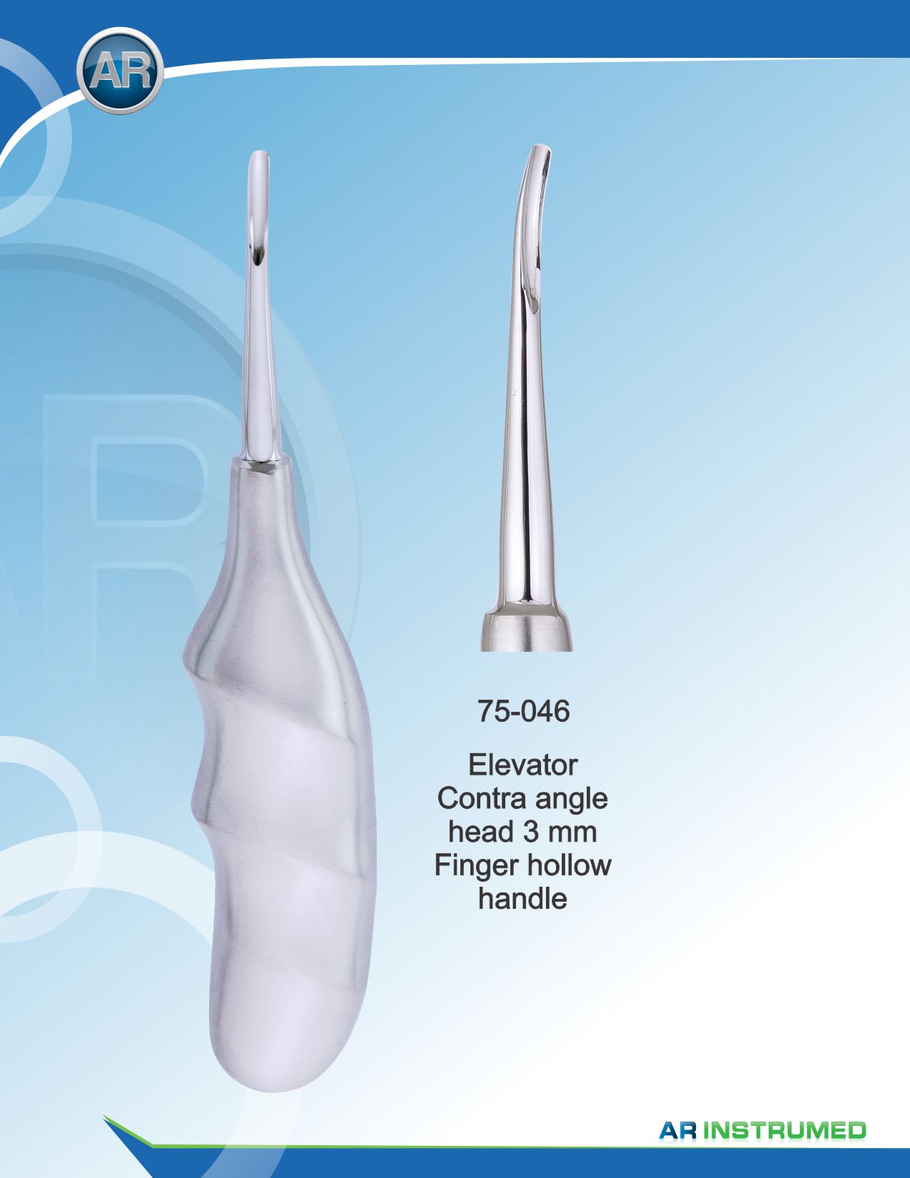 Elevator Contra Angle Head 3mm Finger Hollow Handle