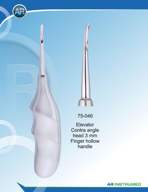 Elevator Contra Angle Head 3mm Finger Hollow Handle