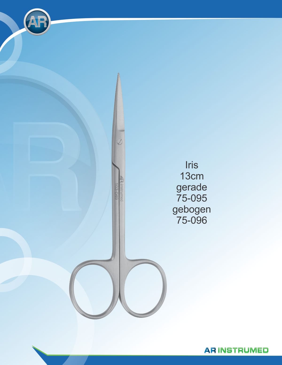 Iris Curved 13cm – AR Instrumed, Chirurgische Instrumente