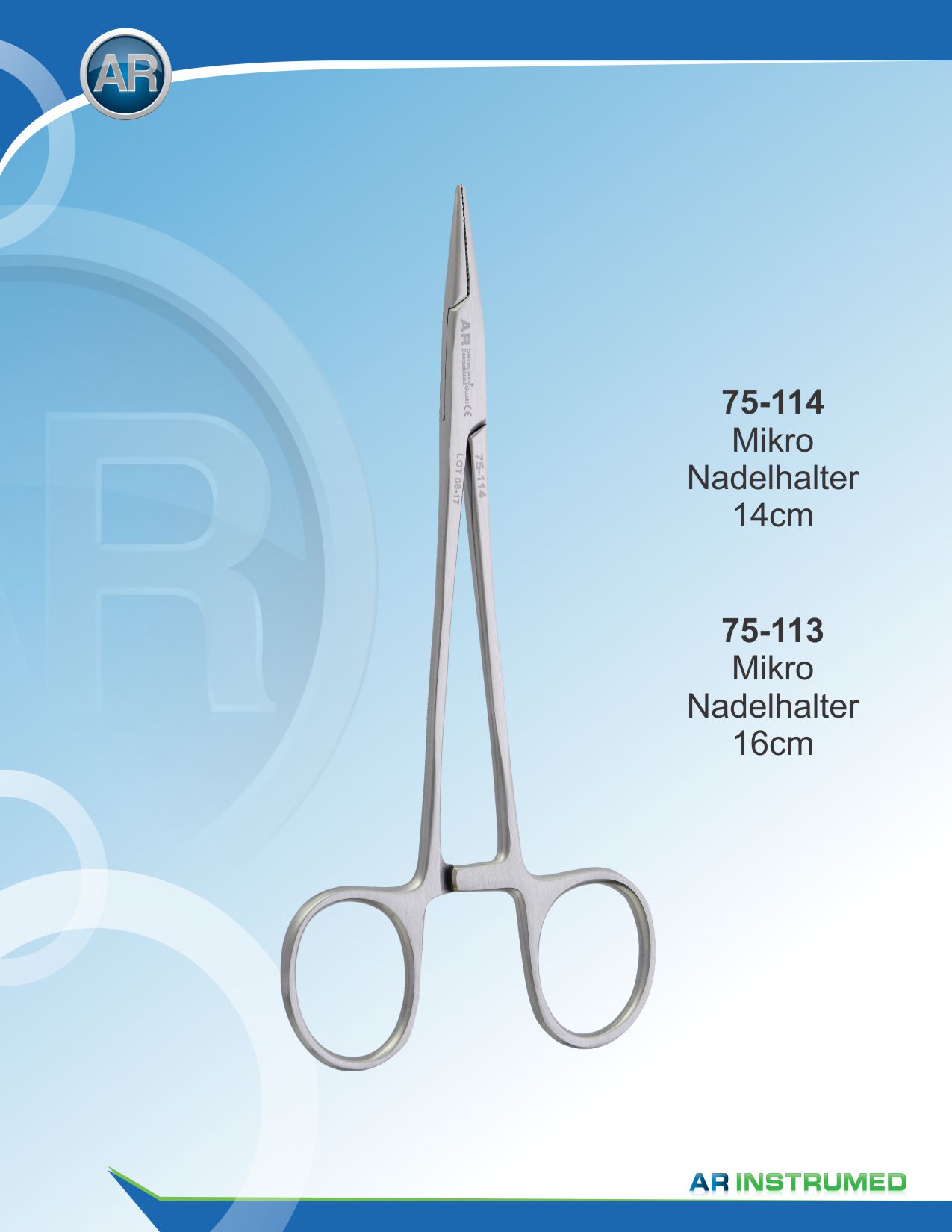 Micro Needle Holder 14cm – AR Instrumed, Scissors & Needle Holders